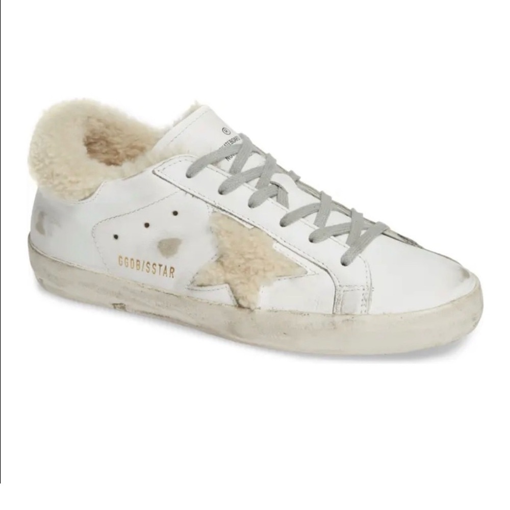 Authentic Golden goose shearling superstar sneaker! Size 8!